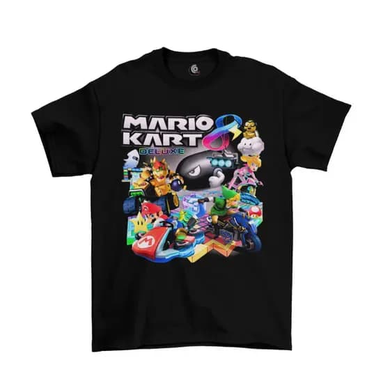 Camiseta Camisa Algodão Game Mario Kart 8 Deluxe