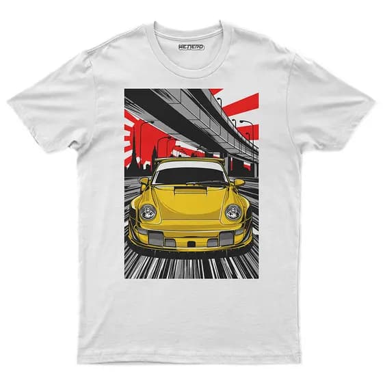 Camiseta Algodão Premium Carros Naomi Amarelo