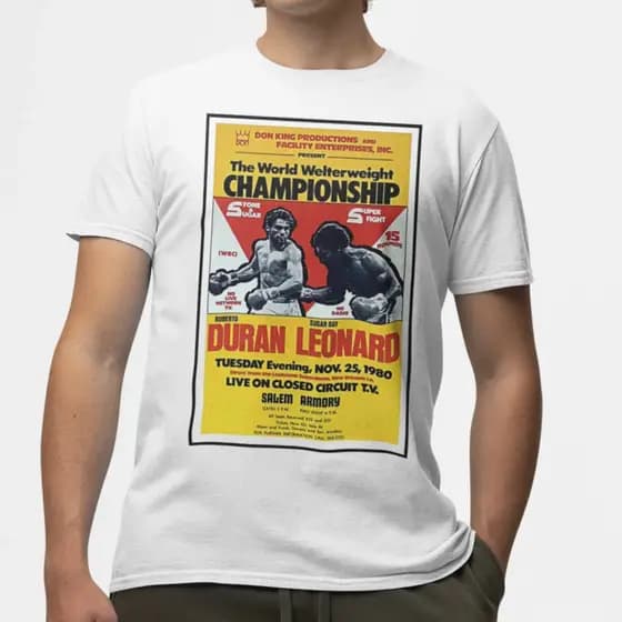 Camiseta Algodão Premium Boxe Duran Leonard