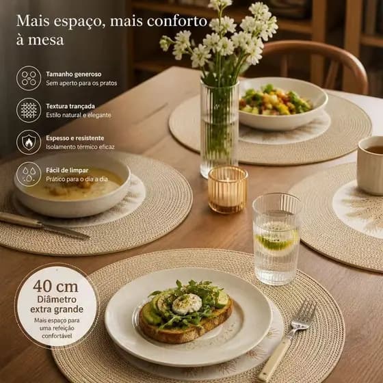 tapete isolante térmico, para uso doméstico,tapete anti-escaldante para xícara de chá, tapete para prato redondo
