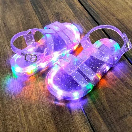 Papete Com Led Menino E Meninas Sandalia De Luzinha