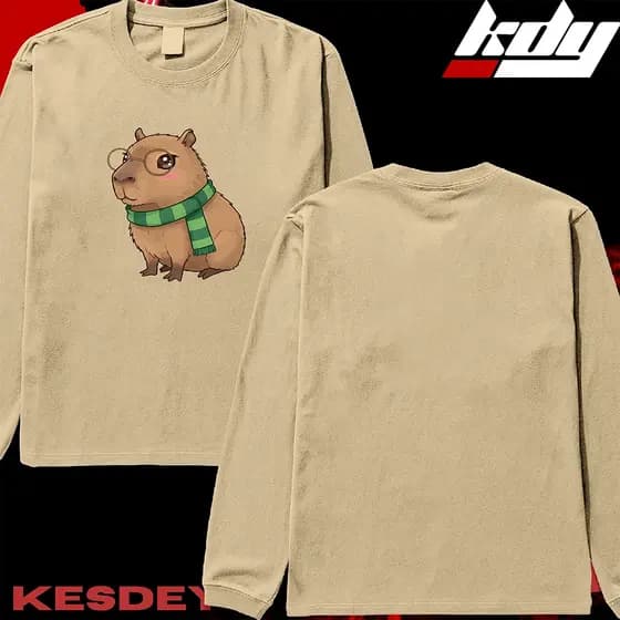 BLUSA DE FRIO MOLETOM UNISSEX GOLA REDONDA STREETWEAR CAPIVARA CACHECOL VERDE