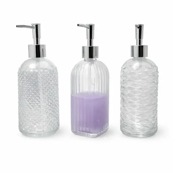 Kit Saboneteira Banheiro Sabonete Liquido Luxo Para Lavabo Sortidas