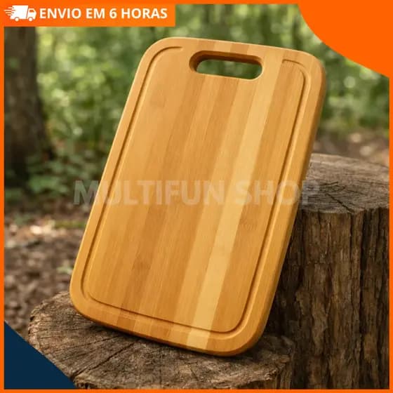 Tábua 34x23 cm para Carne e Legumes com Sulco Antivazamento
