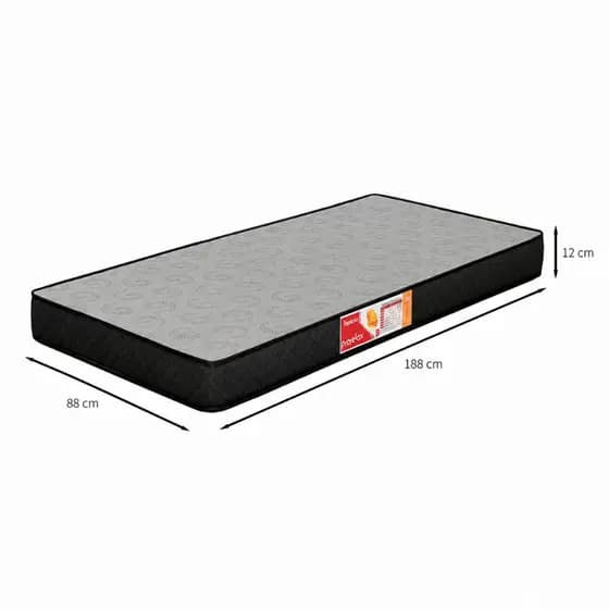 Colchão Solteiro D23 188x88x12 cm Confortável para Cama, Bicama e Beliche