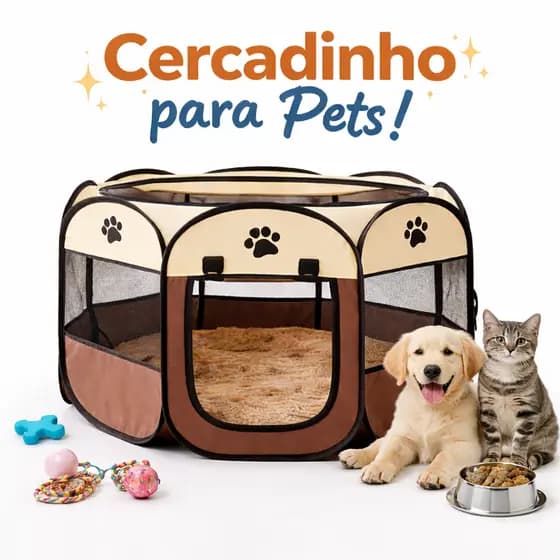 Casinha Dobrável para Pets Cão e Gato Portátil Com Ventilação e Proteção Oxford com Tela
