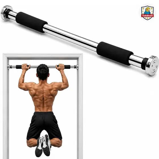 Barra Fixa Ajustável 62 a 100 Cm Suporte Regulável para Pull Up Exercícios Musculação Aço Resistente