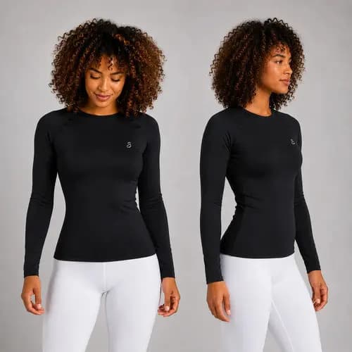 Kit 2 Camisas Segunda Pele Ciclismo Feminina Savancini UV50+ Antibacteriana Térmica Bike Ciclista Base Layer