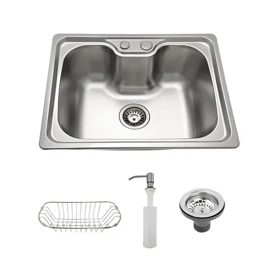 Cuba Gourmet de Cozinha em Aço Inox 60x42cm com Acessórios