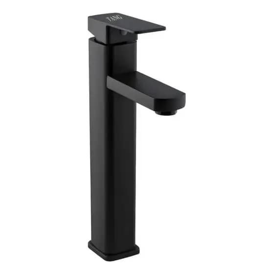 Torneira Banheiro Lavabo Monocomando Preta Alta Luxo Metal