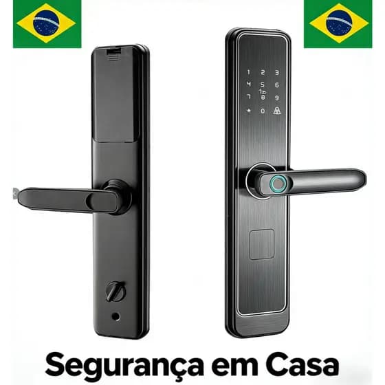 Fechadura Digital Biométrica Touch Screen | Sistema em Português - Eletrônica Segura