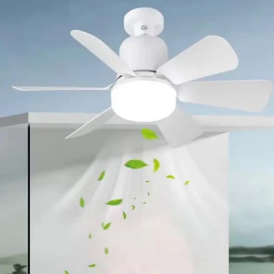 Ventilador De Teto Wind Light Silent Controle Remoto Lâmpada Led Silenciosa 6 Folhas
