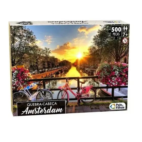 Jogo Quebra-Cabeça Amsterdam 500 Peças - Pais&Filhos