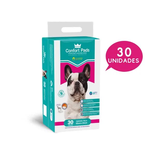 Tapete Higiênico para Cachorro 55x60 Absorvente Confort Pads Ideal para Dias Chuvosos