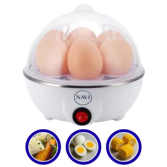 Cozedor de Ovos Elétrico Portátil - cor Branco