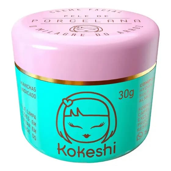 Creme Hidratante Facial Pele De Porcelana Milagre Do Arroz Kokeshi 30g