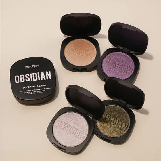 Iluminador E Sombra Mystic Glam Obsidian Ruby Rose