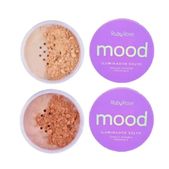 Iluminador Solto Ruby Rose Mood – Glow Radiante e Natural Efeito Profissional