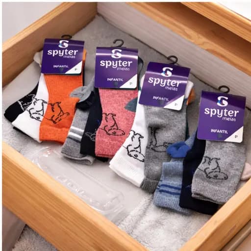 Kit meia infantil menino 12 pares