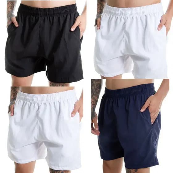 Kit 04 Shorts de BanhoTactel Mauricinho Masculino Bermuda Praia Piscina Verão Seca Rápido