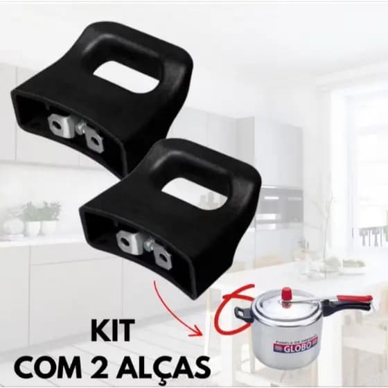 Kit Com 2 Alças Para Panelas De Pressão ou Panelas Comuns Alça Globo
