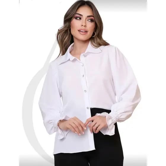 Camisa Social Com Elastex Na Manga - Confortavel e Chic
