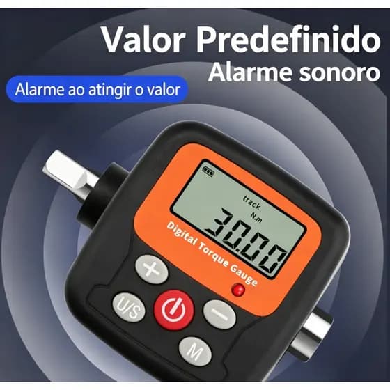 Adaptador Digital de chave de Torque - conversor eletrônico de precisão com tela LCD.