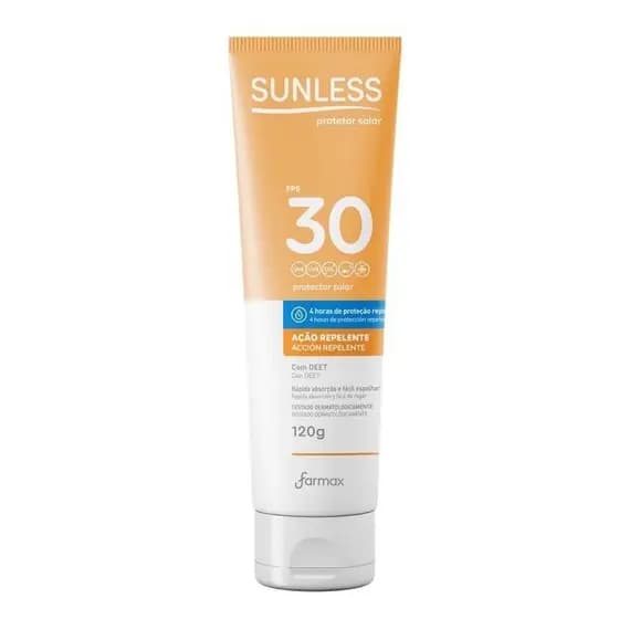 Protetor Solar Com Repelente 120g FPS 30 Sunless