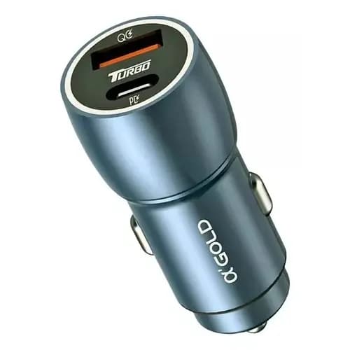 A' Gold Carregador Veicular Turbo 60w 9.1A Acendedor Usb-c Ultra Rápido Carregador Para Carro