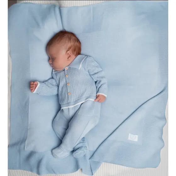 Saída Maternidade Menino Heron Kit 2 Peças Fofinho Premium Macacão Manta RN Luxo Confortável