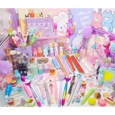Kit Papelaria Fofa e Criativa Kawaii