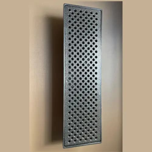 Grelha ralo em aluminio com coletor 15x50 preta