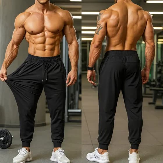 Calça Masculina Jogger Com Elastano Academia Esportiva Fitness Slim Dry Fit Leve Praticar Esportes