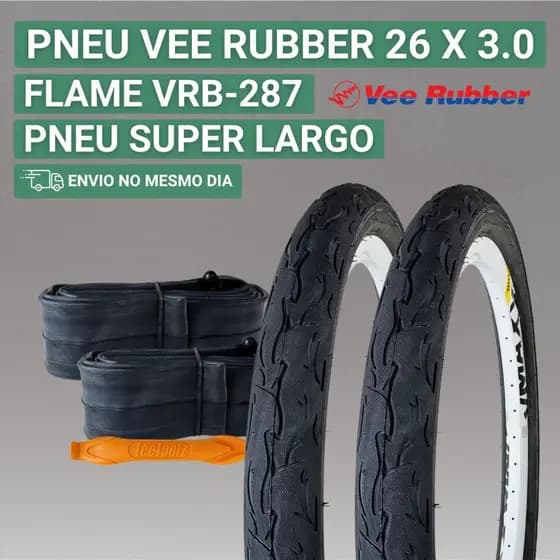 Pneu Vee Rubber 3.0 Melhor que Pneu Kenda Flame Aro 26 3.0 Pneu Aro 26 Bicicleta Pneu V Rubber 3.0