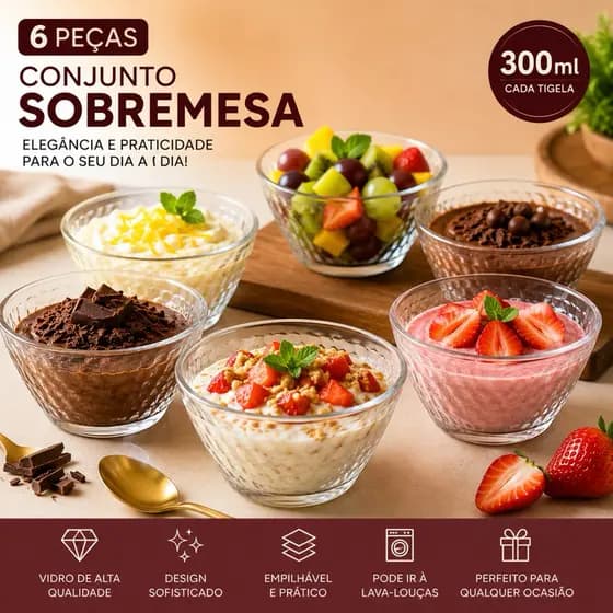 Conjunto de Sobremesa 300ml Fratelli