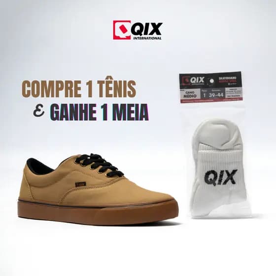 KIT Tênis QIX Sunset e MEIA QIX