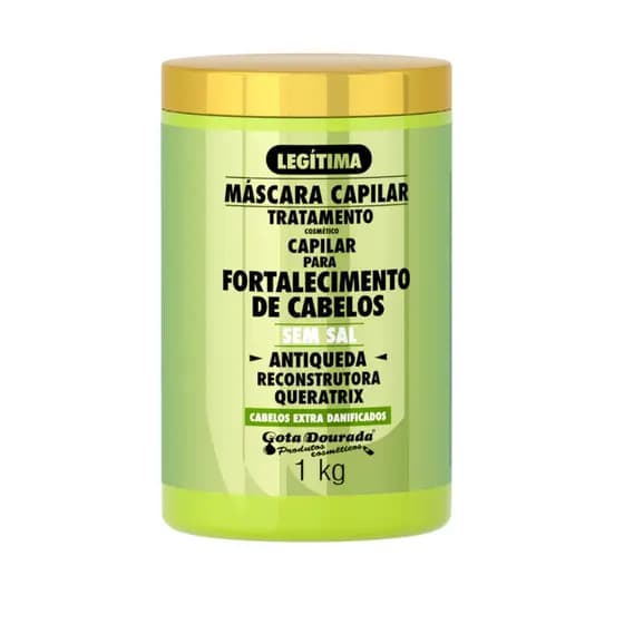 Máscara Fortalecimento Antiqueda Gota Dourada 1Kg