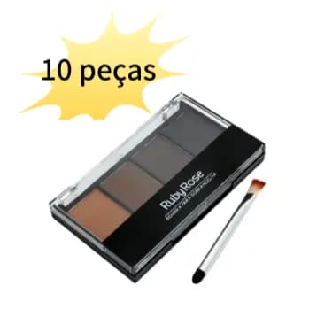 Kit 10 Pecas Sombra Para Sobrancelhas Ruby Rose Hb9354