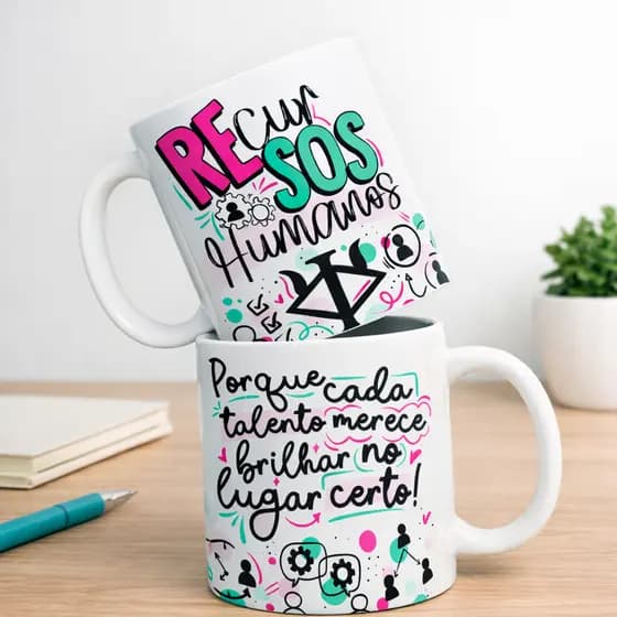 Caneca Estampada Profissão Cerâmica Curso Profissões Escritório
