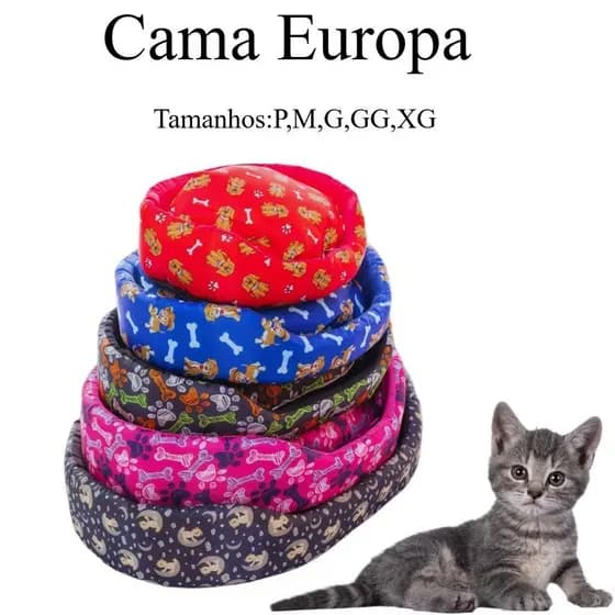 Caminha Europa Cachorro Gato TODOS OS TAMANHOS Cama Pet Confortável P M G GG XG Envio Imediato