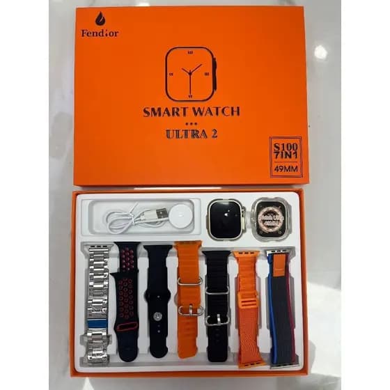 S100 Ultra 2 Novo Smartwatch Relógio Inteligente 7 Em 1 Alças 49mm Full Touch Screen Sport Reloj Com Tampa Protetora