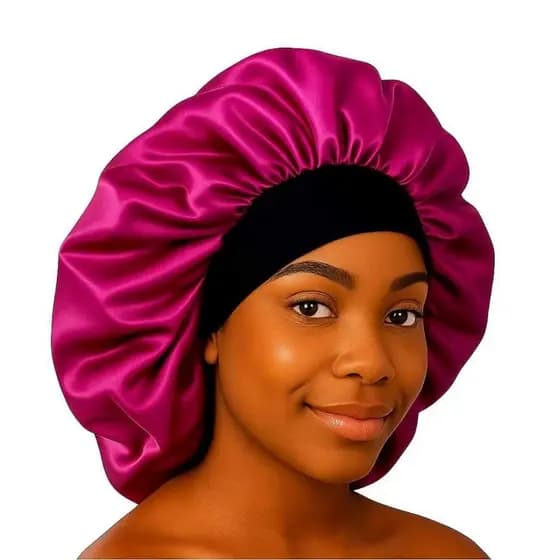 Touca com Faixa elástica antifrizz para Dormir Confortável Touca de cetim para cabelos cuidados beleza feminino toucas|.