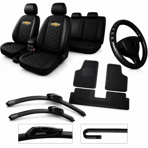Capa Banco Carro COURO GM Meriva 2002 2012 tapete de carro capa de volante palheta parabrisa