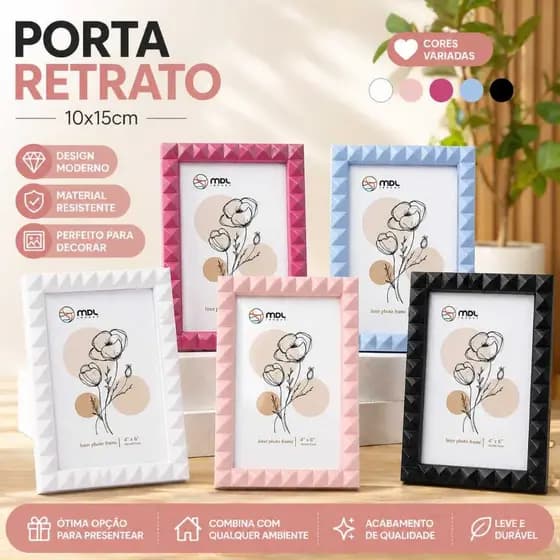 Porta Retrato 10 x 15 Moldura Geométrica