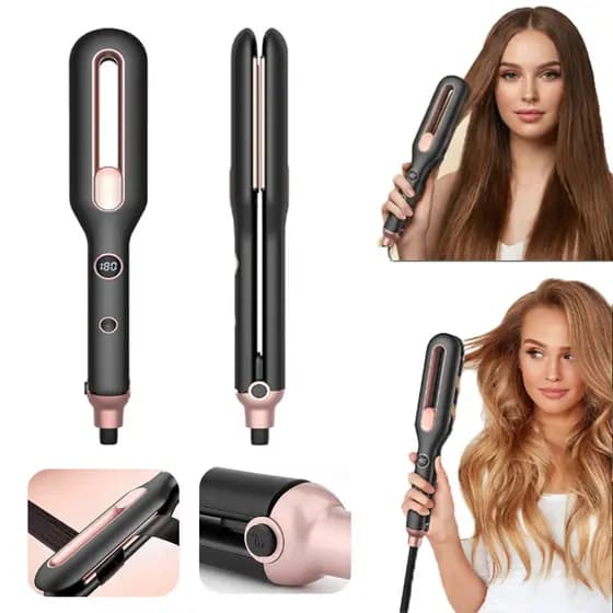 Prancha Chapinha De Cabelo 2 em 1 Profissional Controle Temperatura 110-220v ,Alisa e Faz Cachos – Dia das Mães