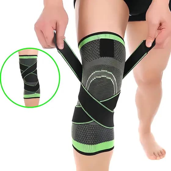 Joelheira De Compressão Ortopedica Ajustável Proteção Fitnes Okay