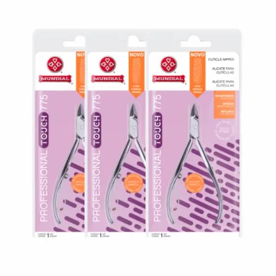 KIT 3 ALICATES CUTÍCULA 775 PROFESSIONAL TOUCH INOX