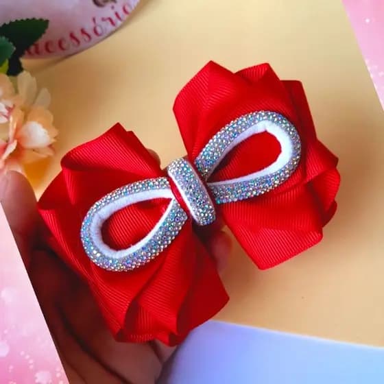 laco de menina M/laco luxo/laco para festa/laco com brilho