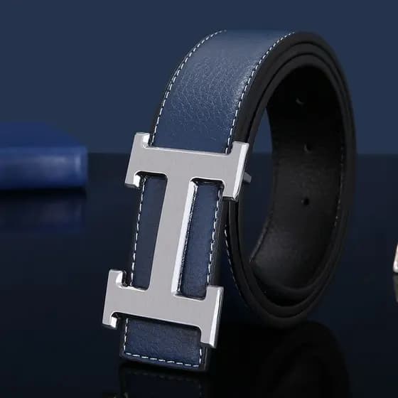 Cinto de couro masculino couro genuíno de meia-idade jovens High-End luxo cinto de negócios na moda Casual H carta calça