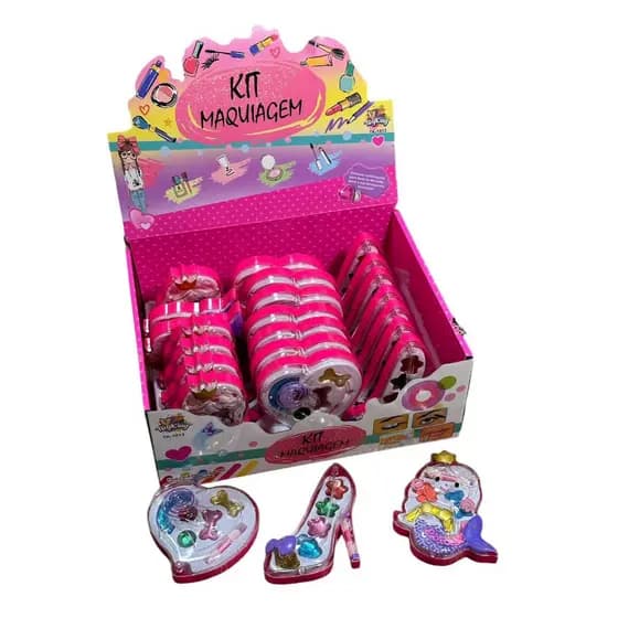 Maquiagem Brinquedo Boneca Divertida Com Gliter